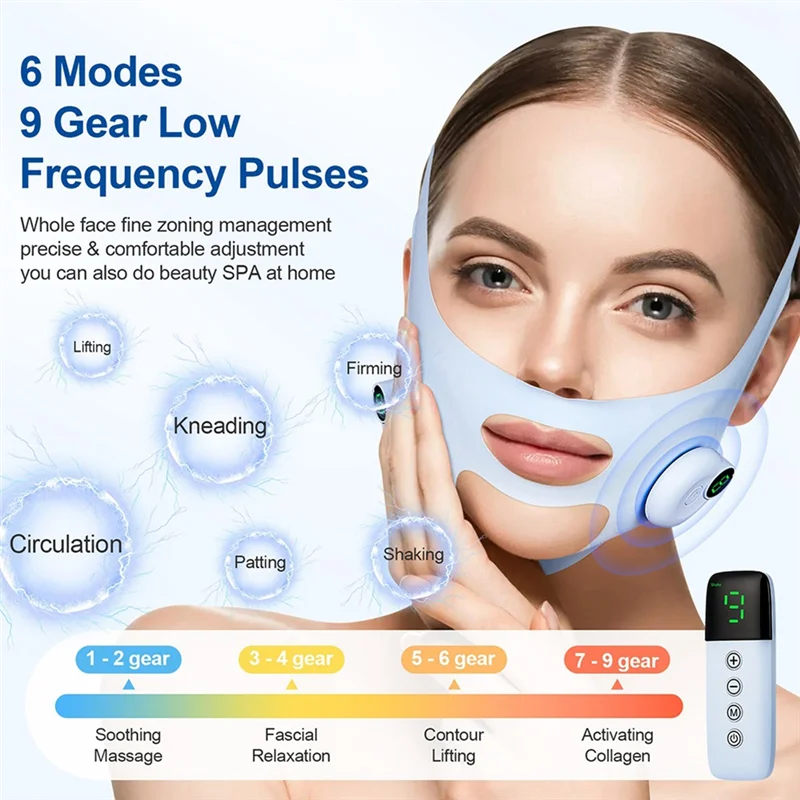 Facial EMS Lifting Machine Double Chin Removal V Line Lift Belt Double Chin Reduction V-Face Device