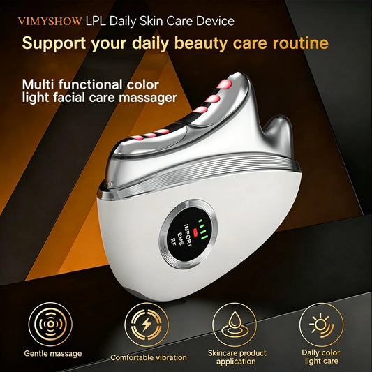 3 in 1 LED Facial Massager Face Contour Wand for Face Neck Microcurrent Beauty Instrument for Skin Care Double Chin Puffiness