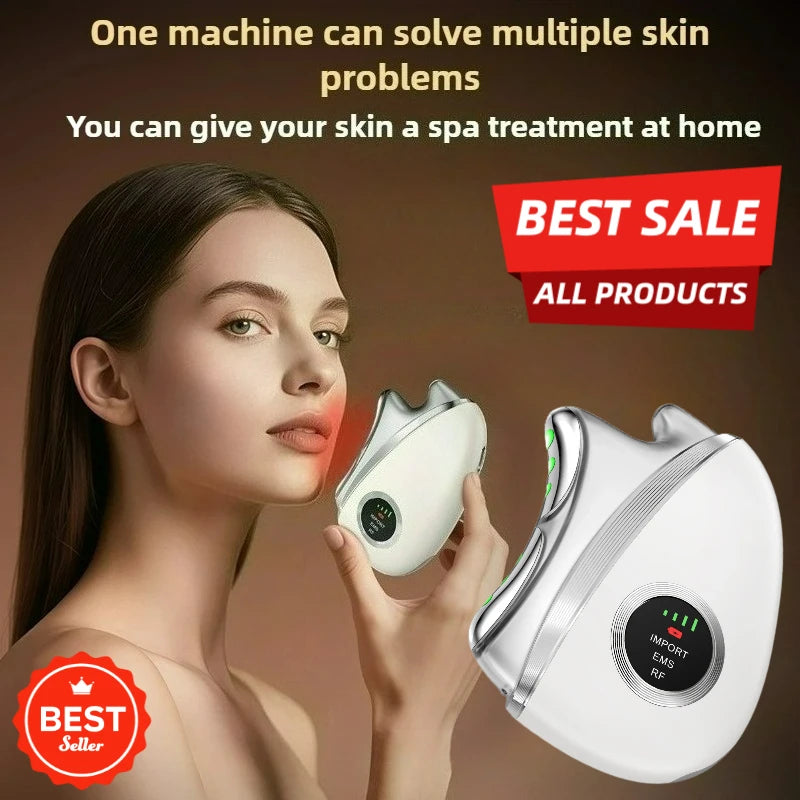 Electric Gua Sha Tool Micro Current Facial Beauty Device Bianshi Scraping Board Meridian Massager for Face Lifting Home Care