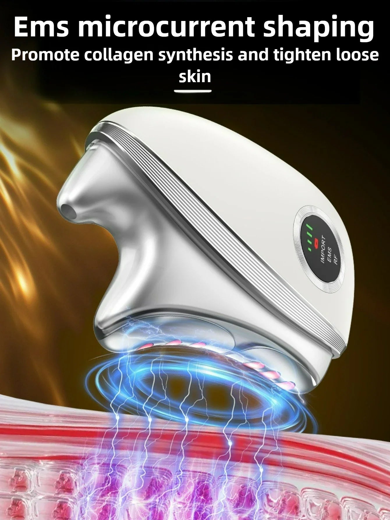 Electric Gua Sha Tool Micro Current Facial Beauty Device Bianshi Scraping Board Meridian Massager for Face Lifting Home Care