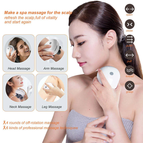 4 Rotating Heads Electric Head Massager with 6 Massage Modes, Relieve Fatigue & Relax Scalp Muscles