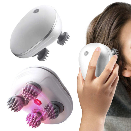 4 Rotating Heads Electric Head Massager with 6 Massage Modes, Relieve Fatigue & Relax Scalp Muscles