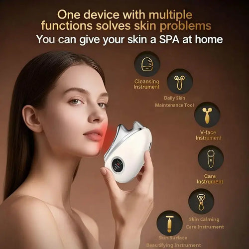 3 in 1 LED Facial Massager Face Contour Wand for Face Neck Microcurrent Beauty Instrument for Skin Care Double Chin Puffiness