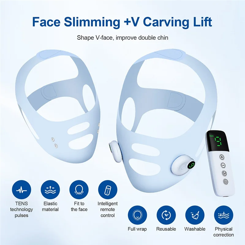 Facial EMS Lifting Machine Double Chin Removal V Line Lift Belt Double Chin Reduction V-Face Device