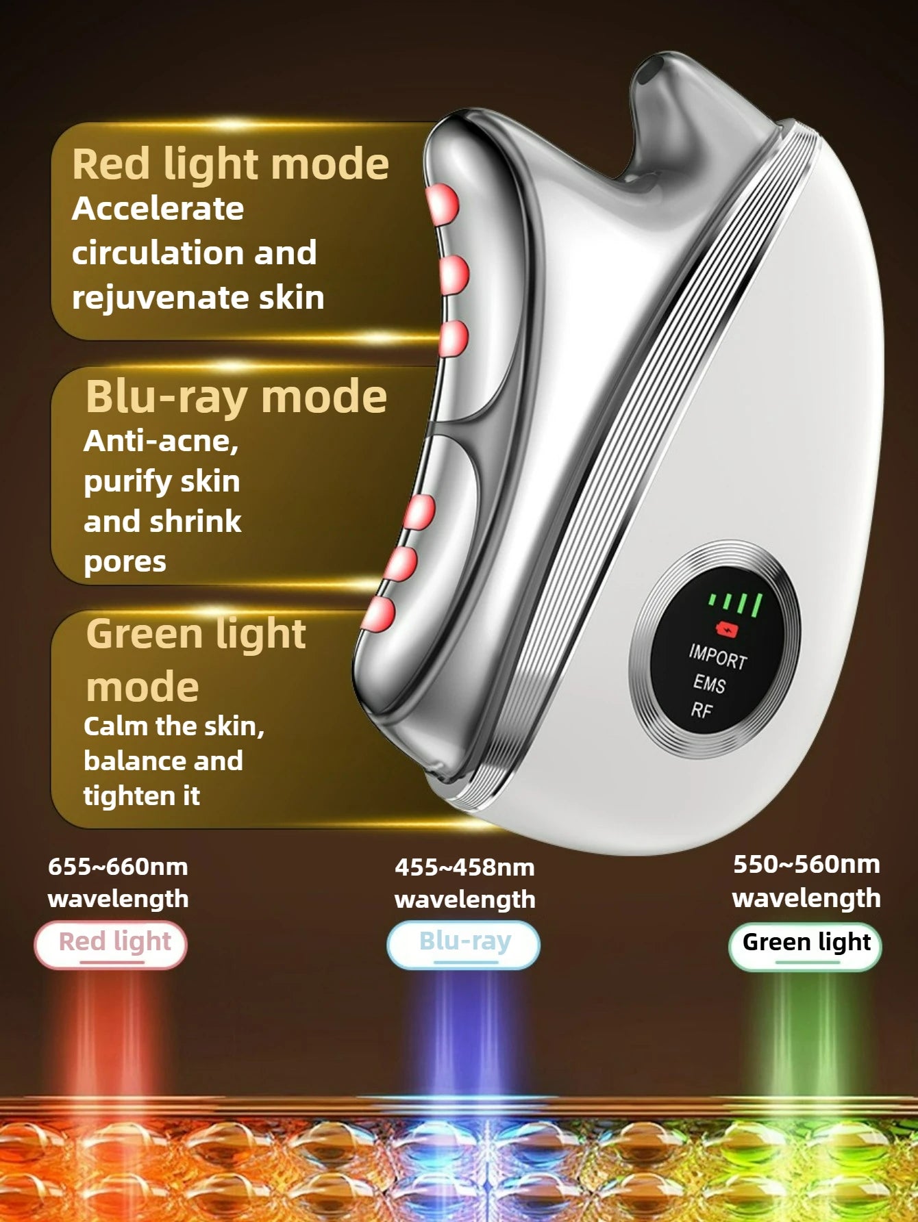 Electric Gua Sha Tool Micro Current Facial Beauty Device Bianshi Scraping Board Meridian Massager for Face Lifting Home Care